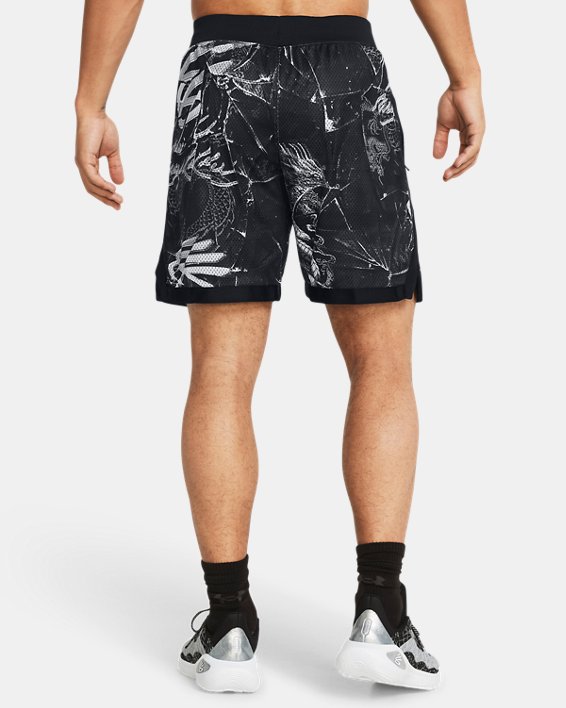 Men's Curry x Bruce Lee Lunar New Year 'Future Dragon' Mesh Shorts in Black image number 1